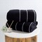 Hastings Home 2-piece Luxury Cotton Towel Set, Bath Sheet Made from 100% Zero Twist Cotton, (Black/White) 179637EKH - alternate 1